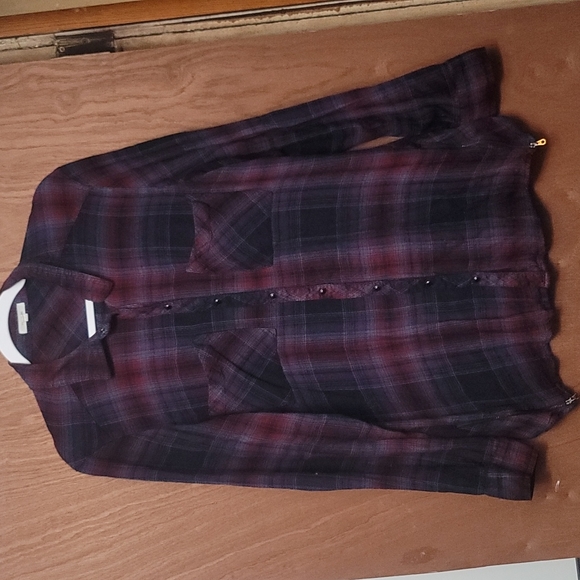 Maurices Tops - Purple/Burgundy/black/light blue flannels. Size xl.